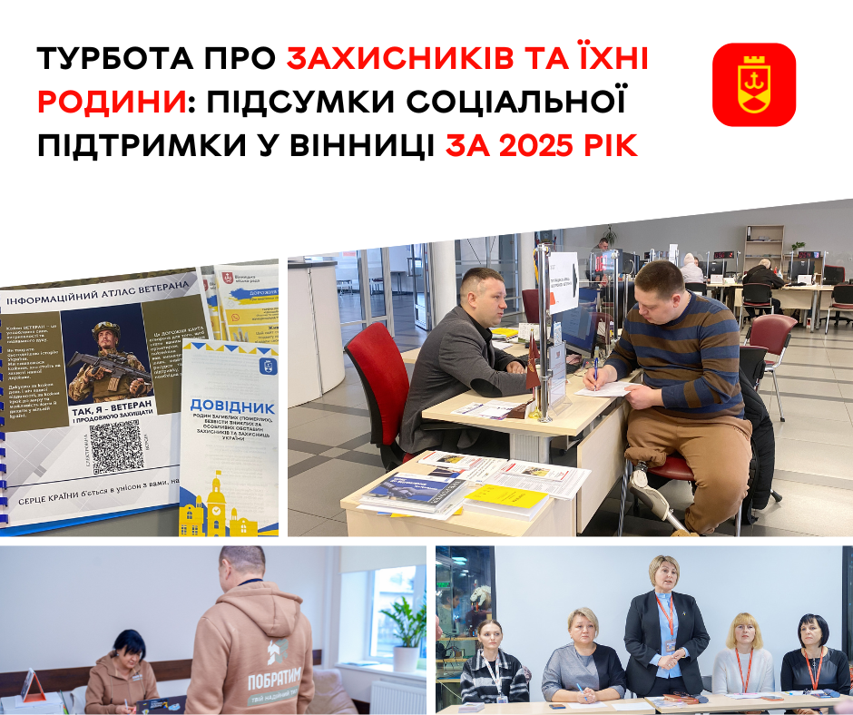 Турбота про захисників та їхні родини: підсумки соціальної підтримки у Вінниці за 2025 рік